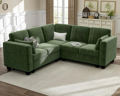 Modular Sectional Sleeper Sofa with Storage Ottoman