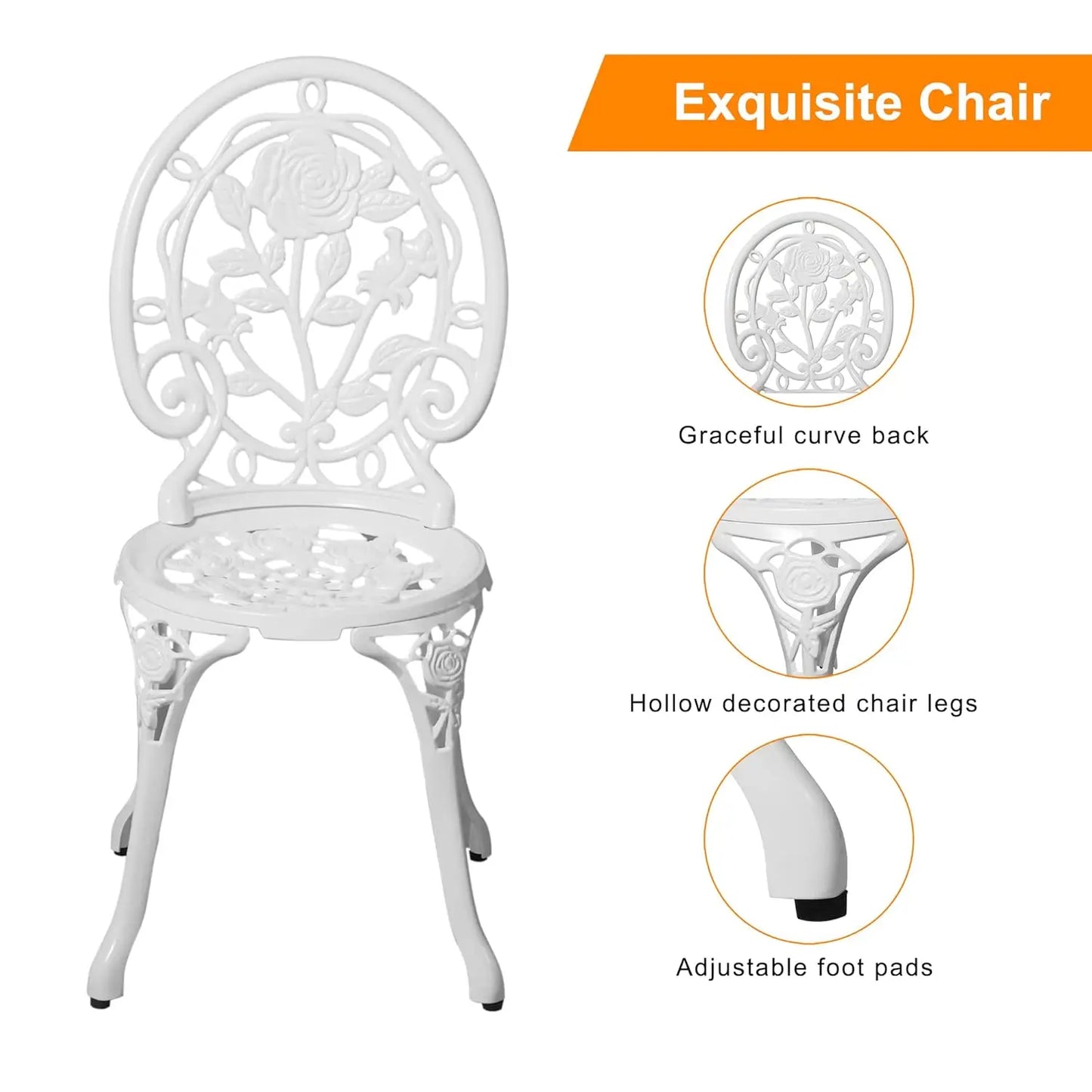 3pc Cast Iron Bistro Set