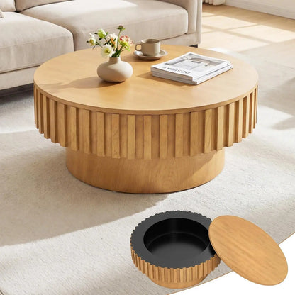 Round Coffee Table with Storage