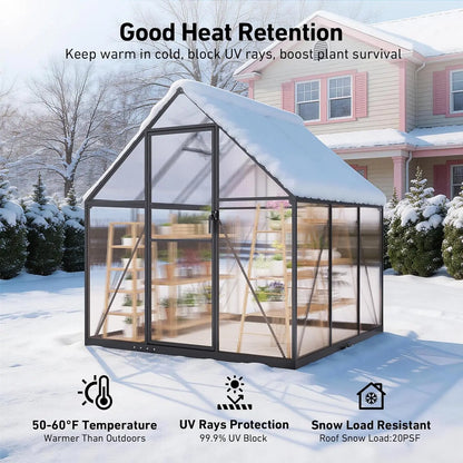 6x6 Walk-in Outdoor Greenhouse