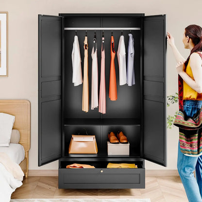 72'' Wardrobe Cabinet with Drawers