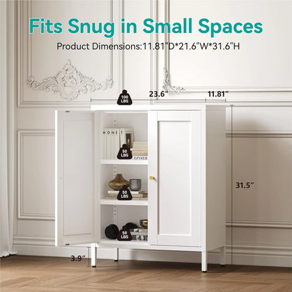 Metal Storage Cabinet with Adjustable Shelves
