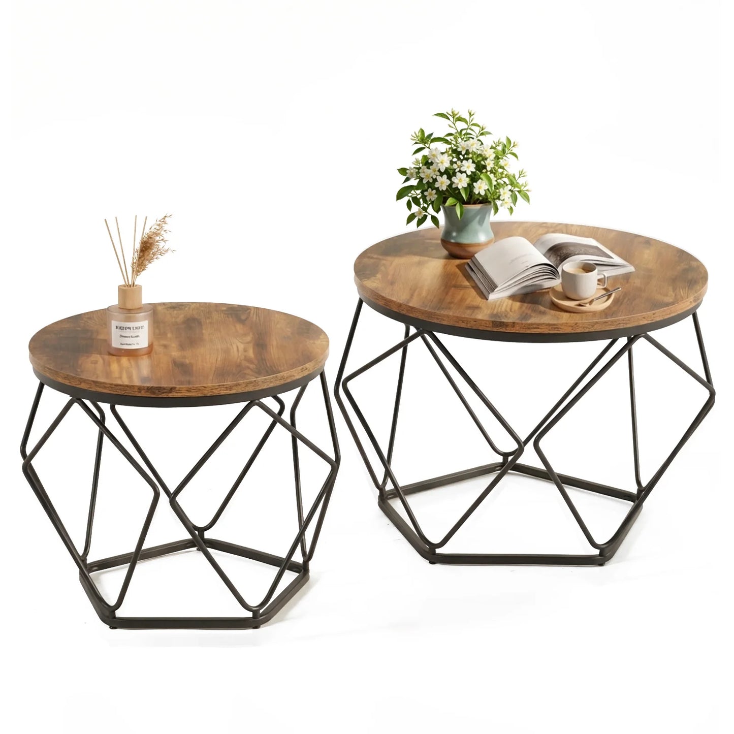 Geometric Set of 2 Nesting Tables