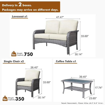 4 Piece Patio Furniture Set