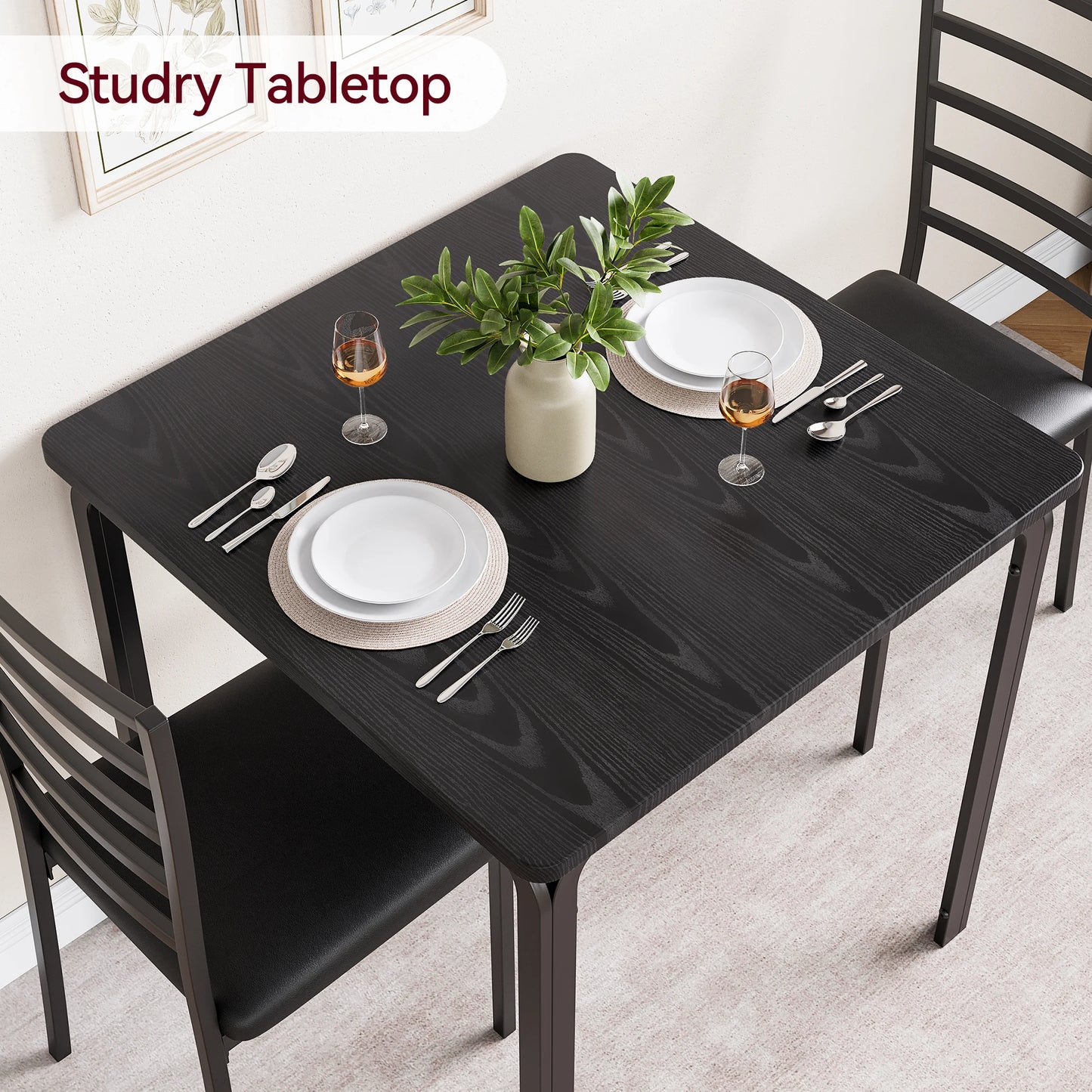 3-Piece Modern Dining Table Set