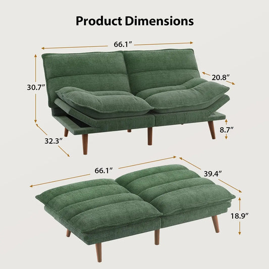 Convertible Futon Sofa Bed
