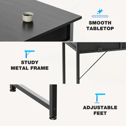 Adjustable Modern Desk With Side Bag
