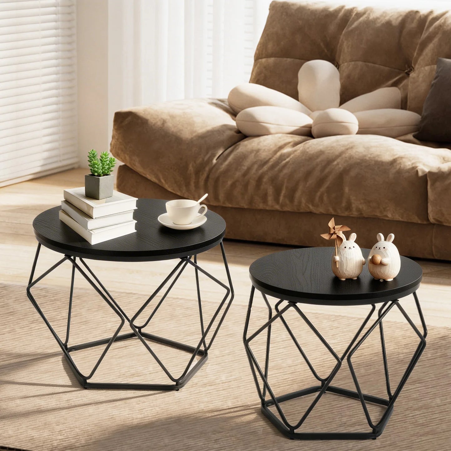 Geometric Set of 2 Nesting Tables