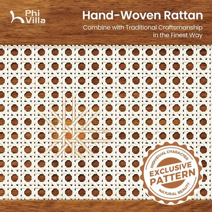 Rattan Queen Size Bed Frame with Headboard