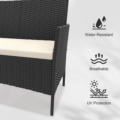 4-Piece  Rattan Patio Set