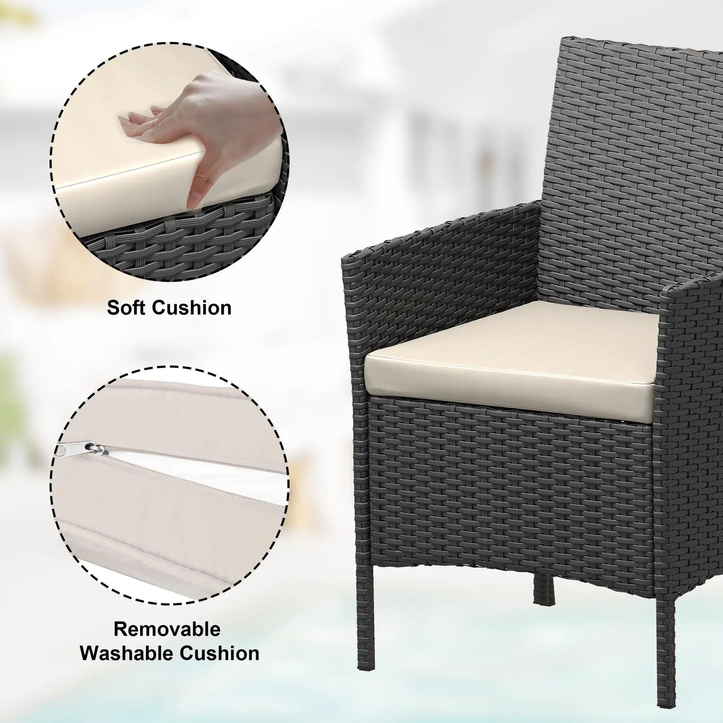 All Weather Rattan Conversation Set