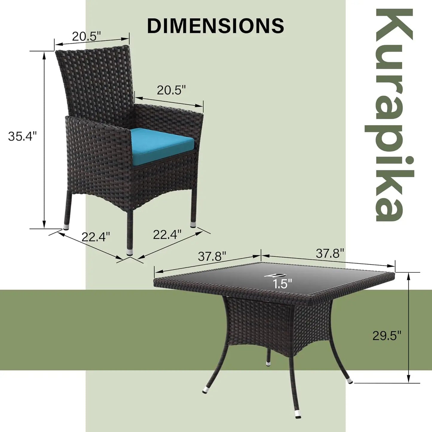 5-Piece Patio Dining Set