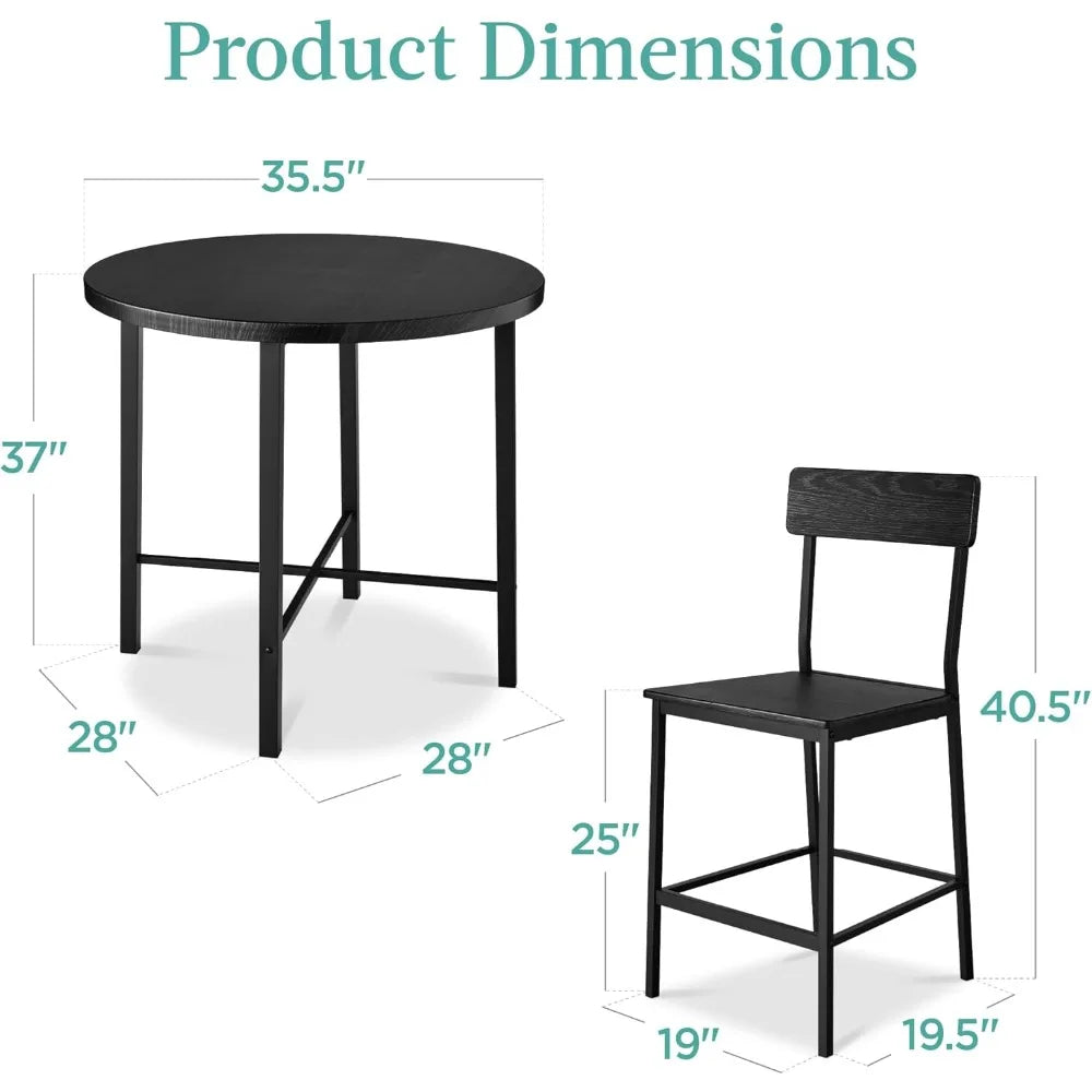 5-Piece Modern High Top Dining Set