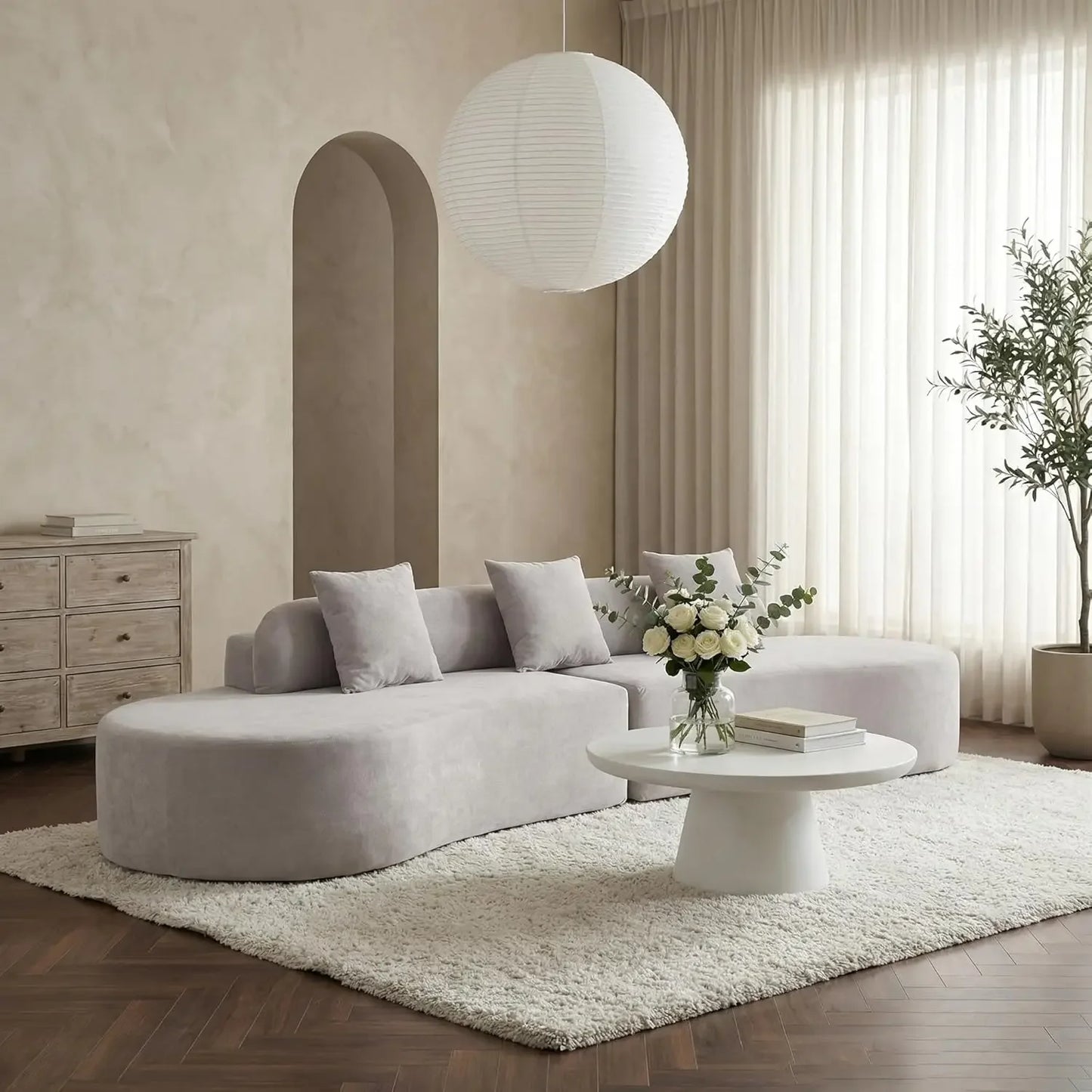130” Boneless Sectional Sofa