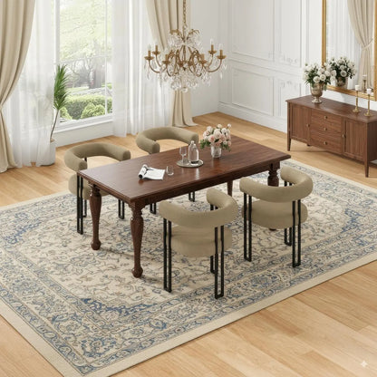 Set of 2 Upholstered Dining Arm Chairs