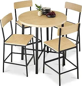 5-Piece Modern High Top Dining Set