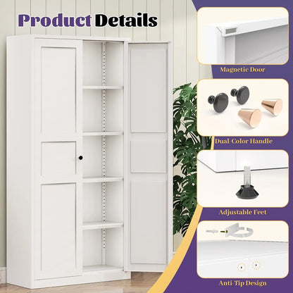 71" Metal Pantry Cabinet