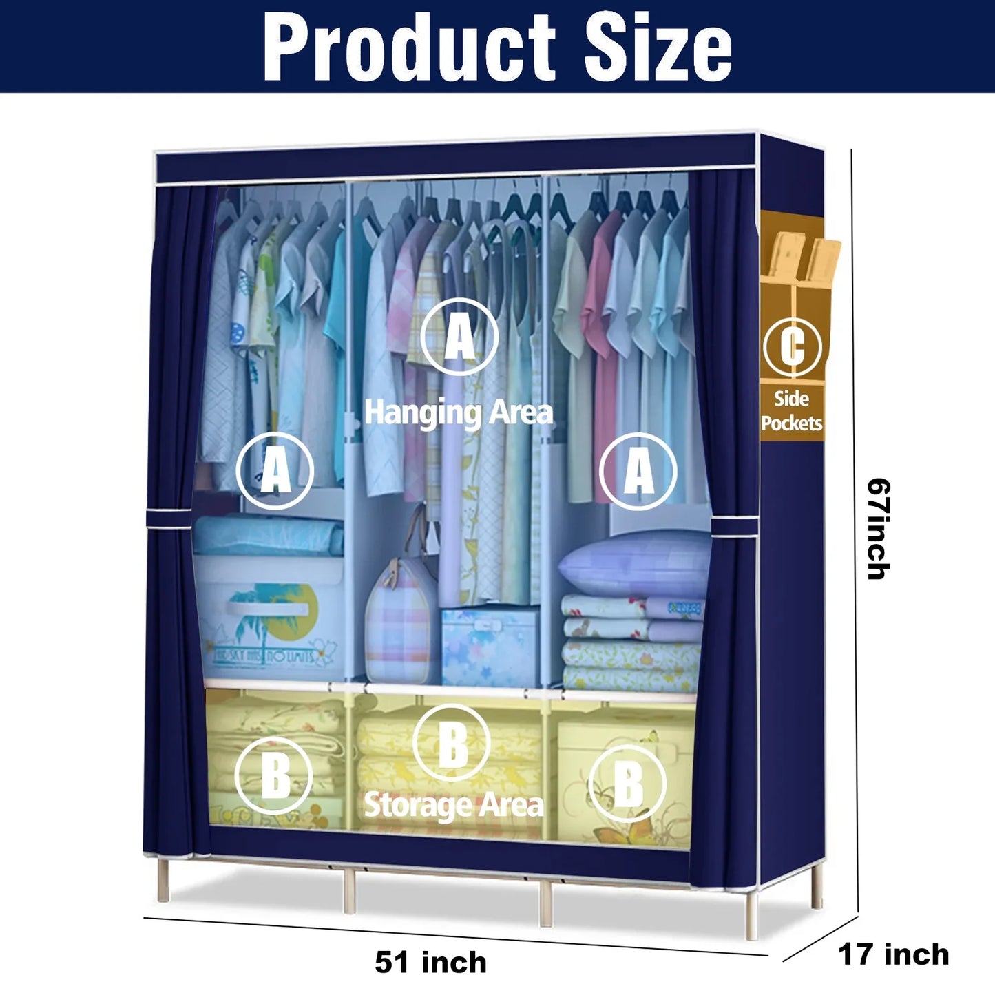 Portable Closet Wardrobe Organizer