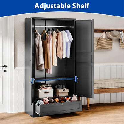 72'' Wardrobe Cabinet with Drawers
