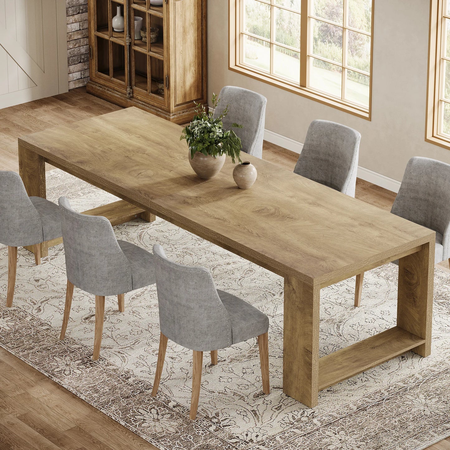 Modern  86.61-Inch Dining Table