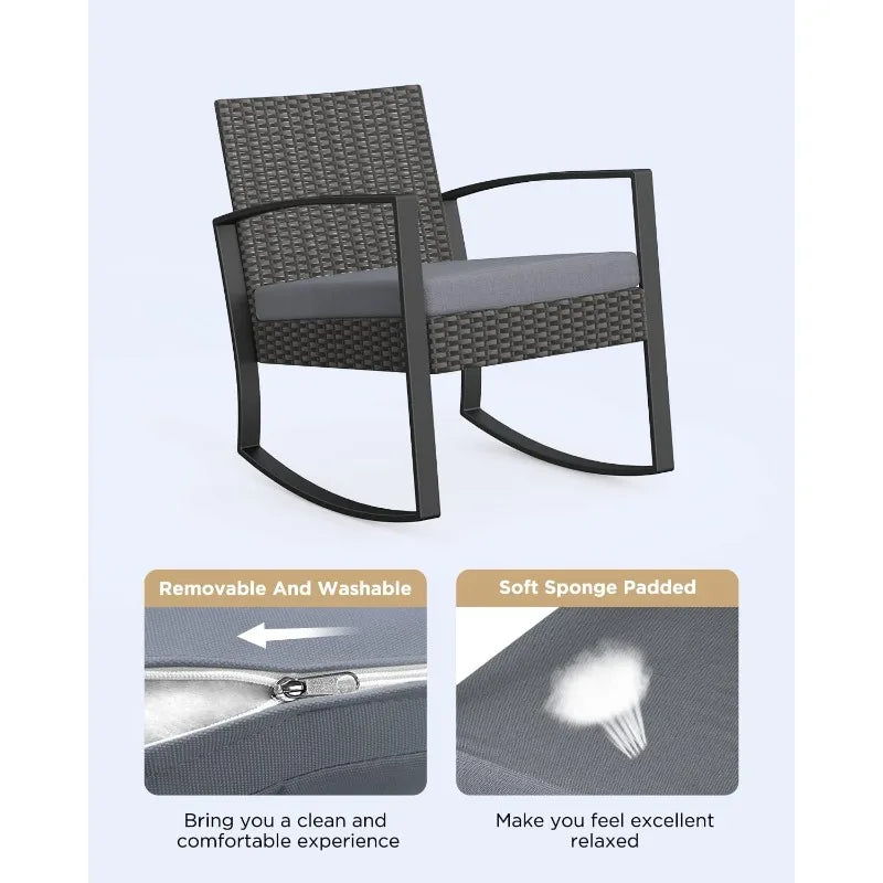 3 Piece Rocking Bistro Set