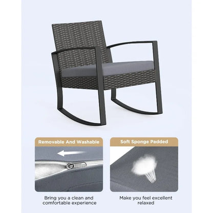 3 Piece Rocking Bistro Set