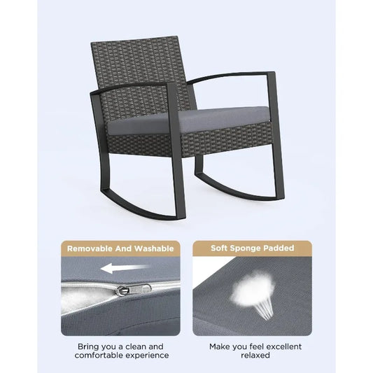 3 Piece Rocking Bistro Set