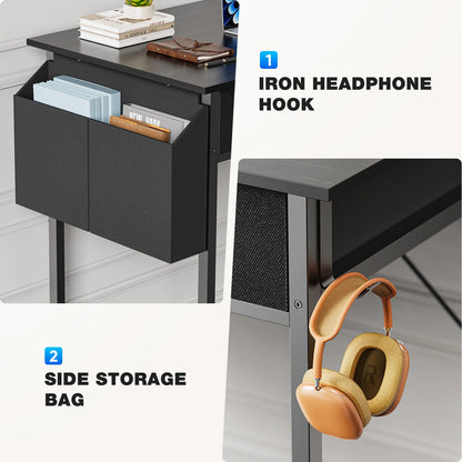 Adjustable Modern Desk With Side Bag
