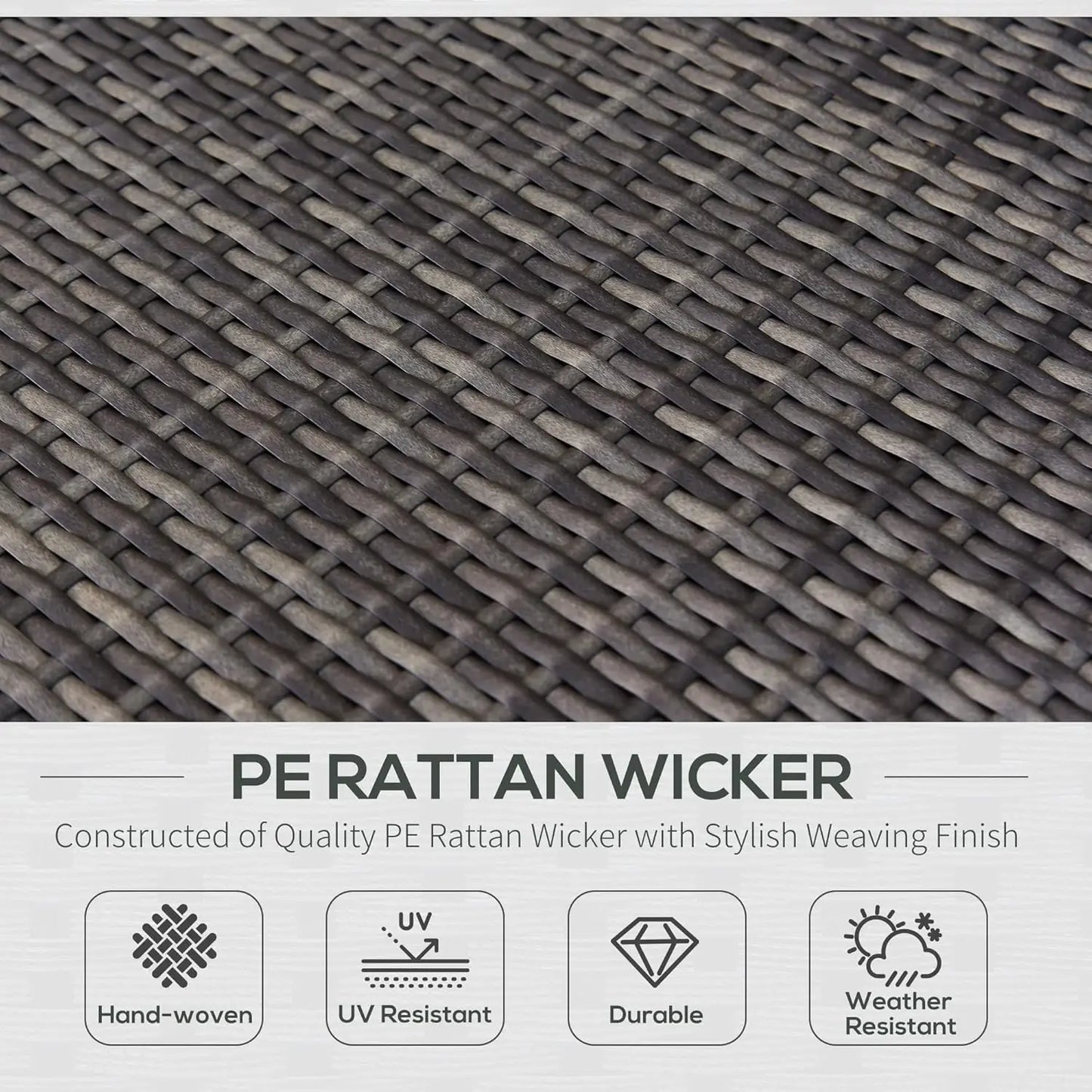 7pc Rattan Sectional Sofa