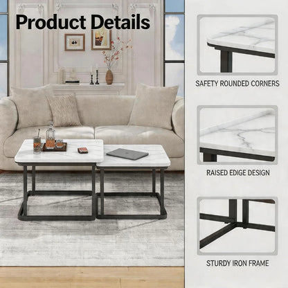 Set Of 2 Square Nesting Tables