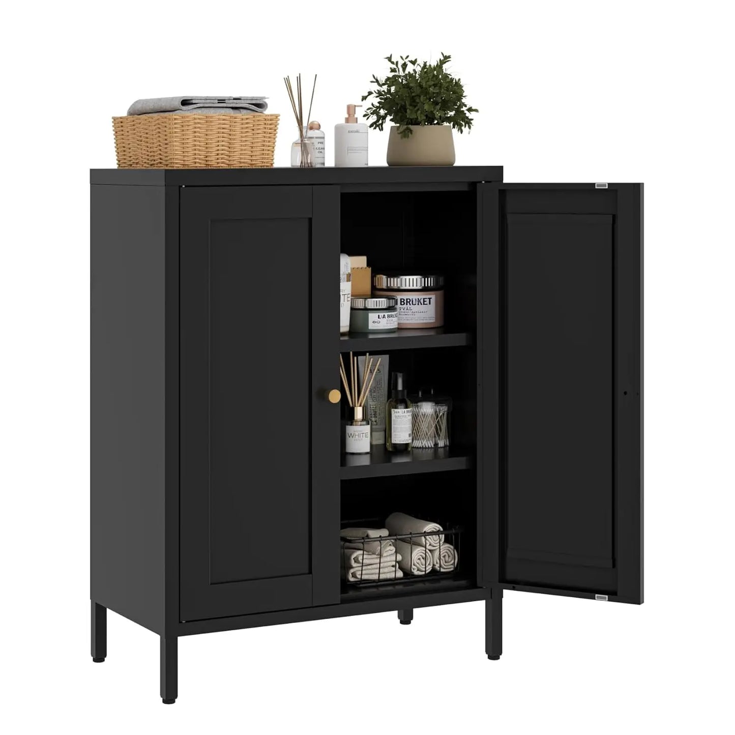 Metal Storage Cabinet with Adjustable Shelves
