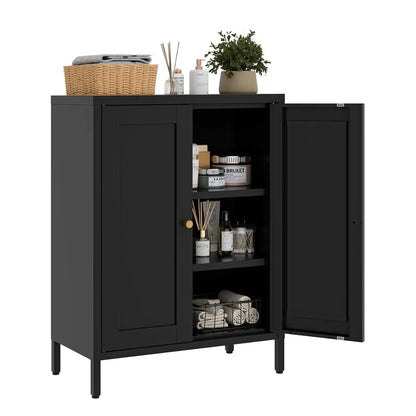Metal Storage Cabinet with Adjustable Shelves