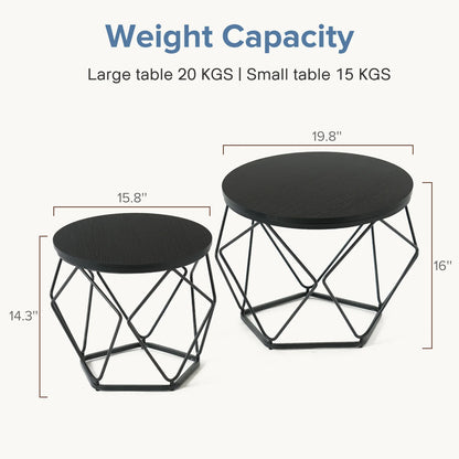 Geometric Set of 2 Nesting Tables