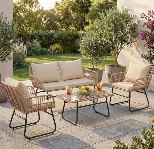 4 Pcs Patio Furniture Set