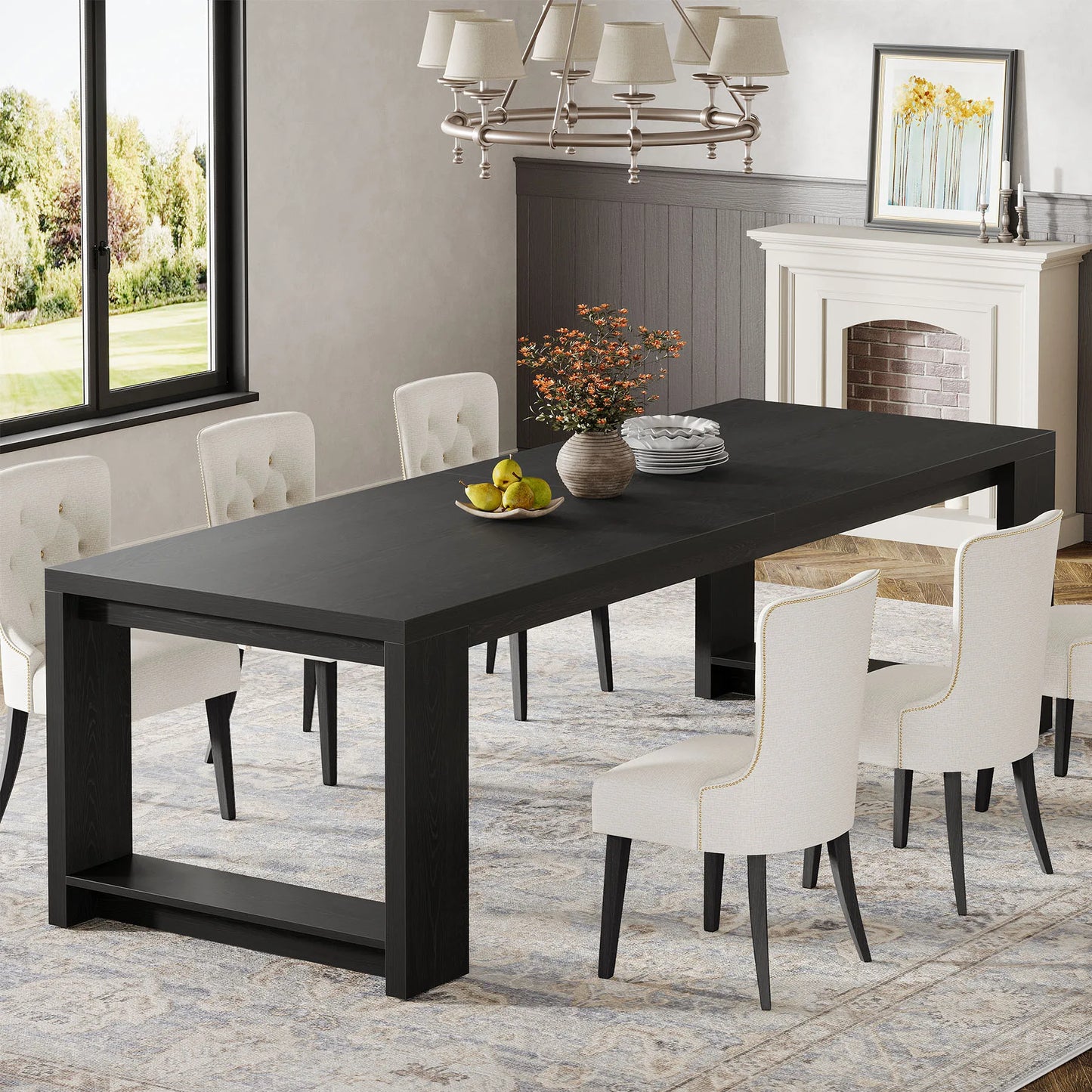 Modern  86.61-Inch Dining Table