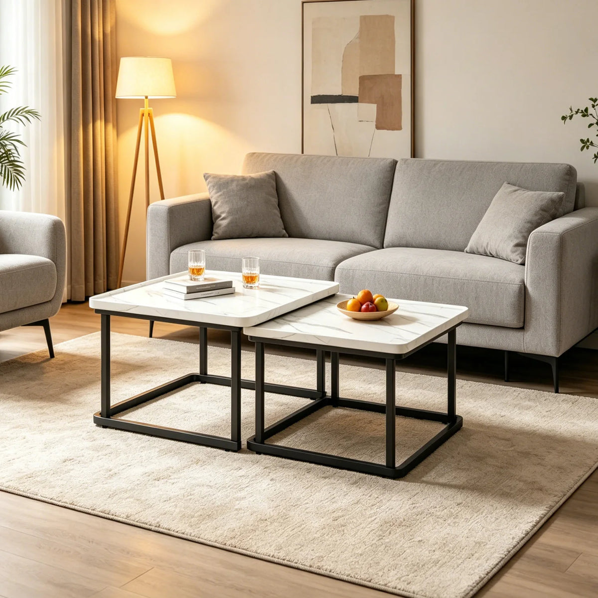 Set Of 2 Square Nesting Tables