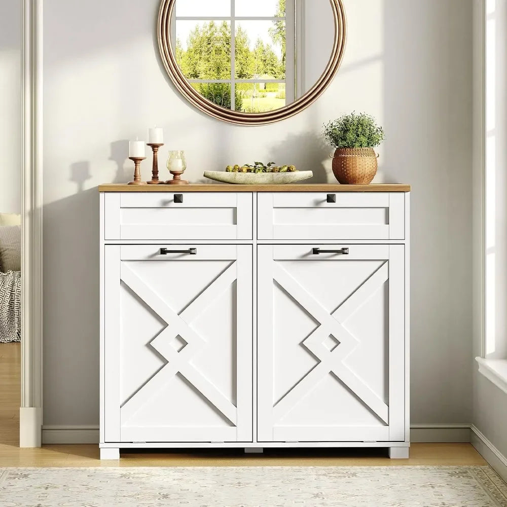 Double Tilt-Out Laundry Hamper Cabinet